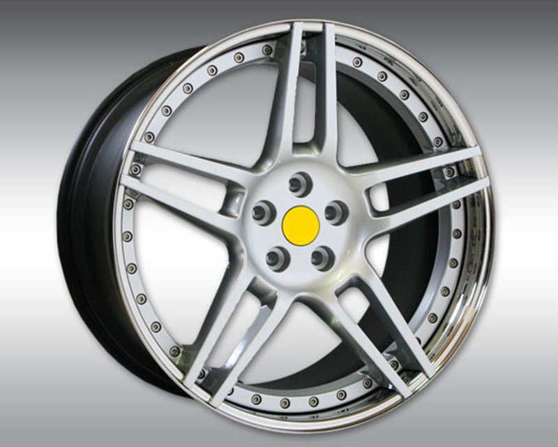 Novitec NM3 22x11.5 Rear Silver Wheel Maserati GranTurismo 08-17