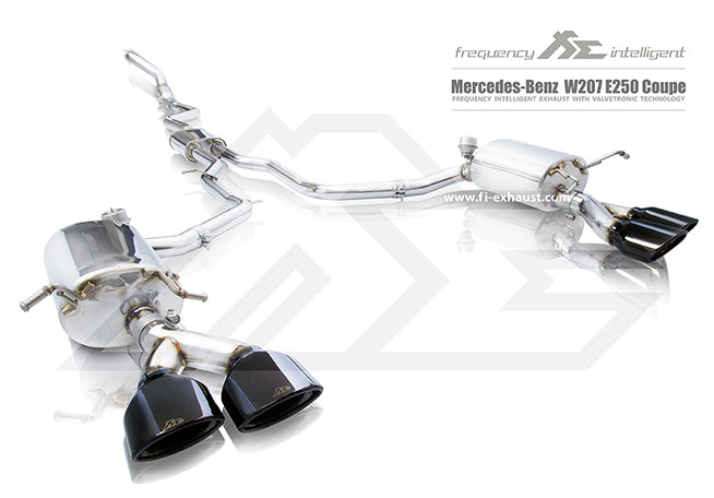 FI Exhaust Front and Mid- X Pipe Valvetronic Muffler Mercedes-Benz W207 E250 Coupe 09-13