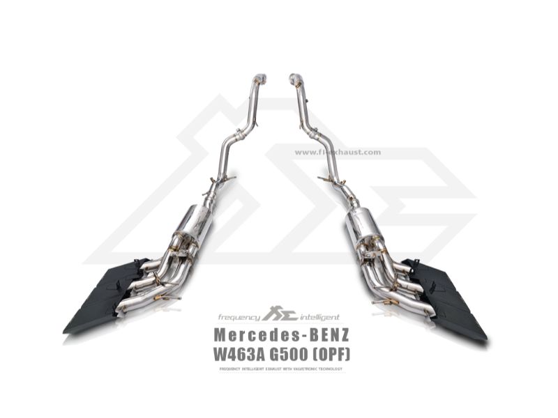 Fi Exhaust Ultra Edition Non-OPF Version Catback Exhaust with Triple Square Silver Tips Mercedes-Benz W463A G500 2018+