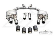 Load image into Gallery viewer, FI Exhaust Mid X Pipe with Valvetronic Muffler Quad Tips Porsche 971 Panamera 2.9TT 150mm Longer 17-20