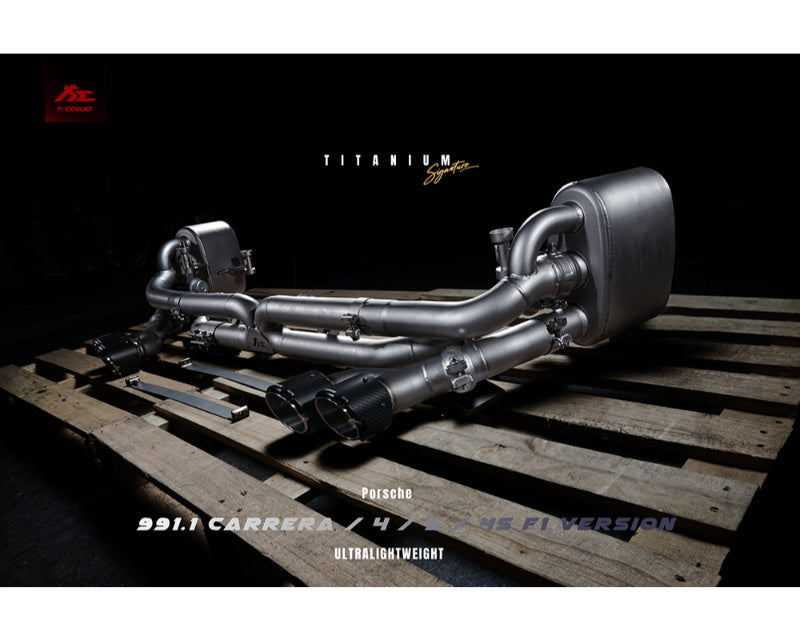 FI Exhaust Titanium Signature Series Valvetronic Muffler F1 Version Porsche 991 Carrera 2011-2015