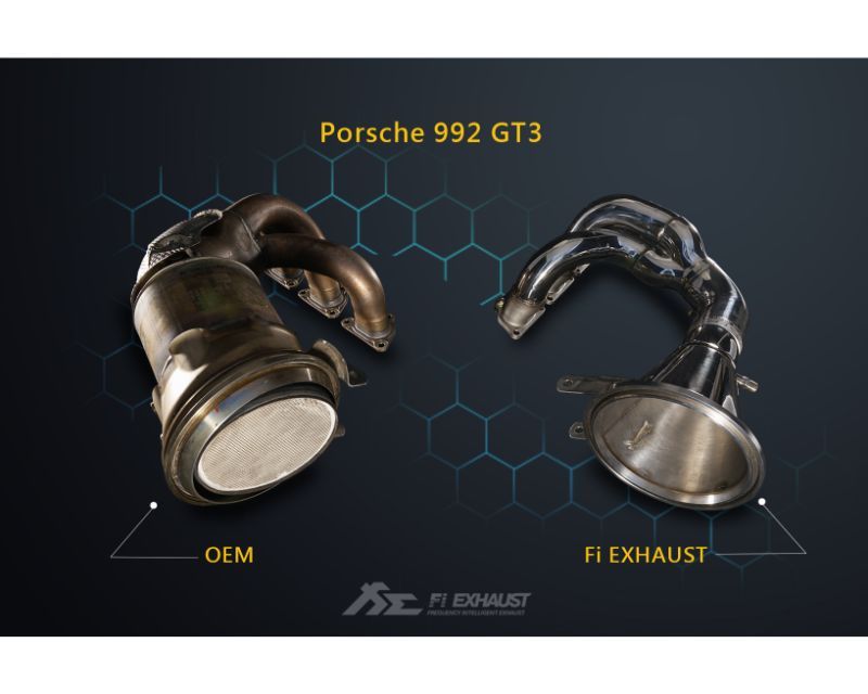 FI Exhaust Valvetronic Muffler System w/ Dual Silver Tips Porsche 992 GT3 2021+