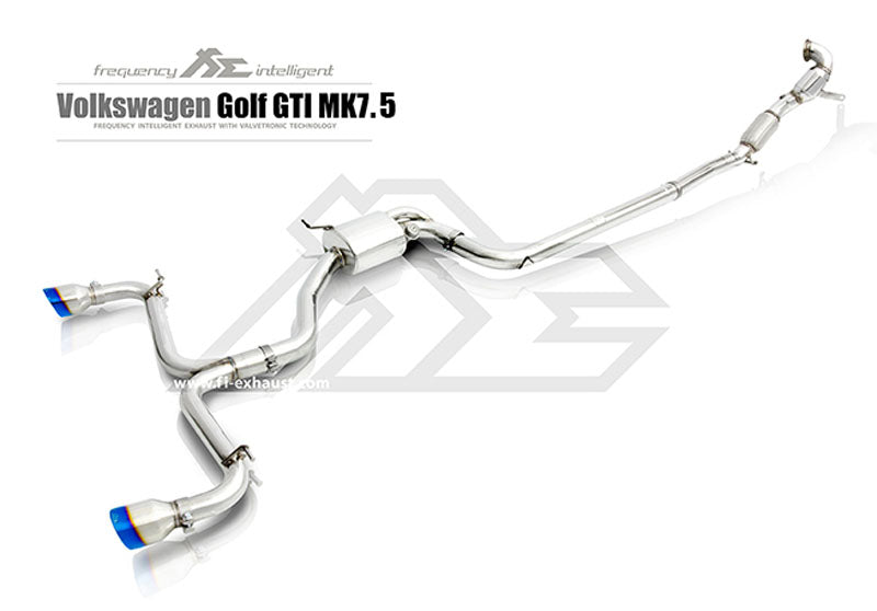 FI Exhaust Valvetronic Muffler Kit w/ Standard Remote Volkwagen Golf Gti Mk7.5 2017+