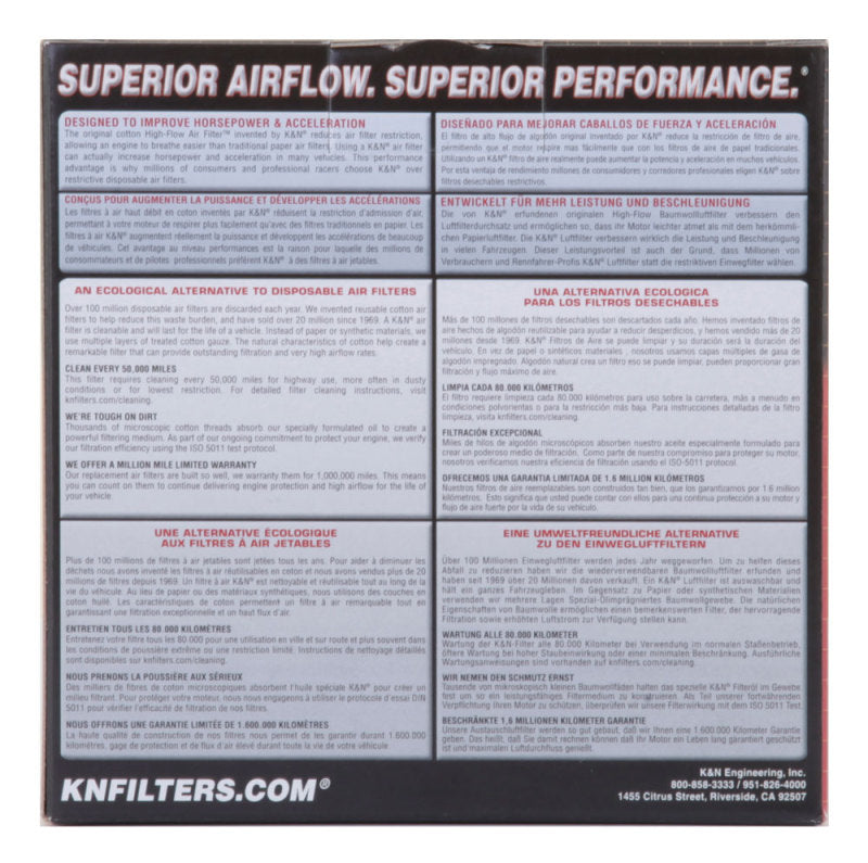 K&N Yamaha Dragstar/V-Star Classic, Custom, Silverado/Dragstar Classic Replacement Air Filter