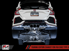 Load image into Gallery viewer, AWE Tuning 2017+ Honda Civic Type R Track Edition Exhaust w/Front Pipe &amp; Triple Chrome Silver Tips