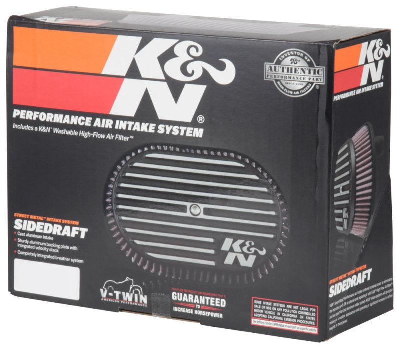 K&N Street Metal Intake System 2017 Harley-Davidson Shaker Black H/D Touring Models