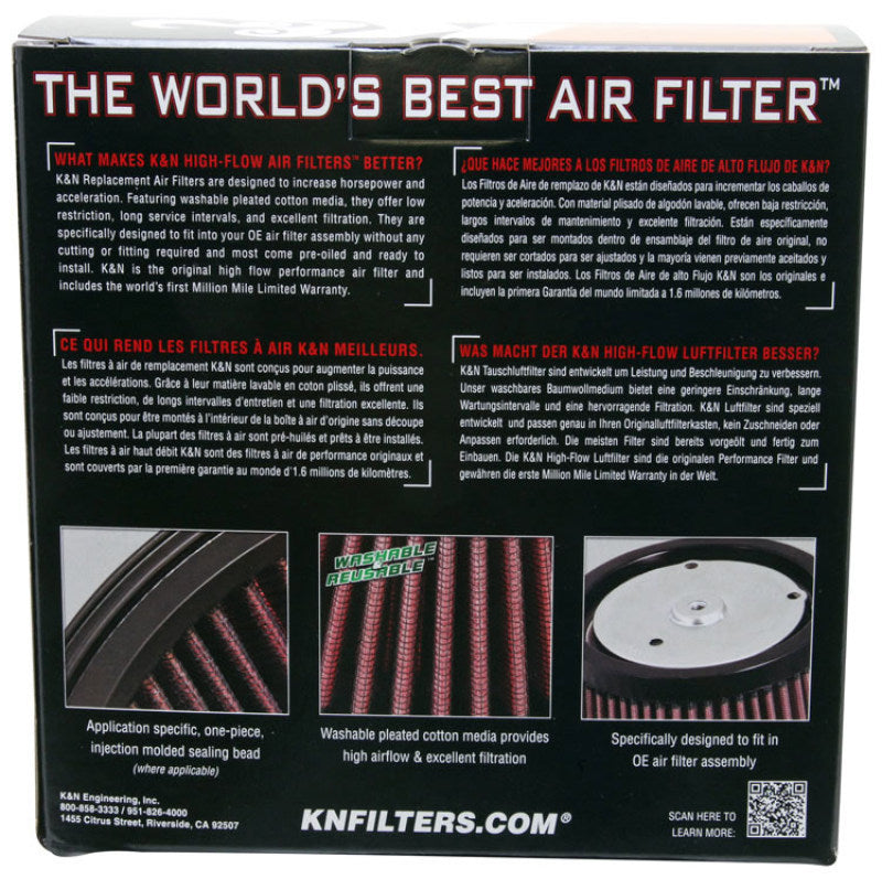 K&N 17-19 Harley-Davidson XG750A Street Rod 46 CI Replacement Air Filter
