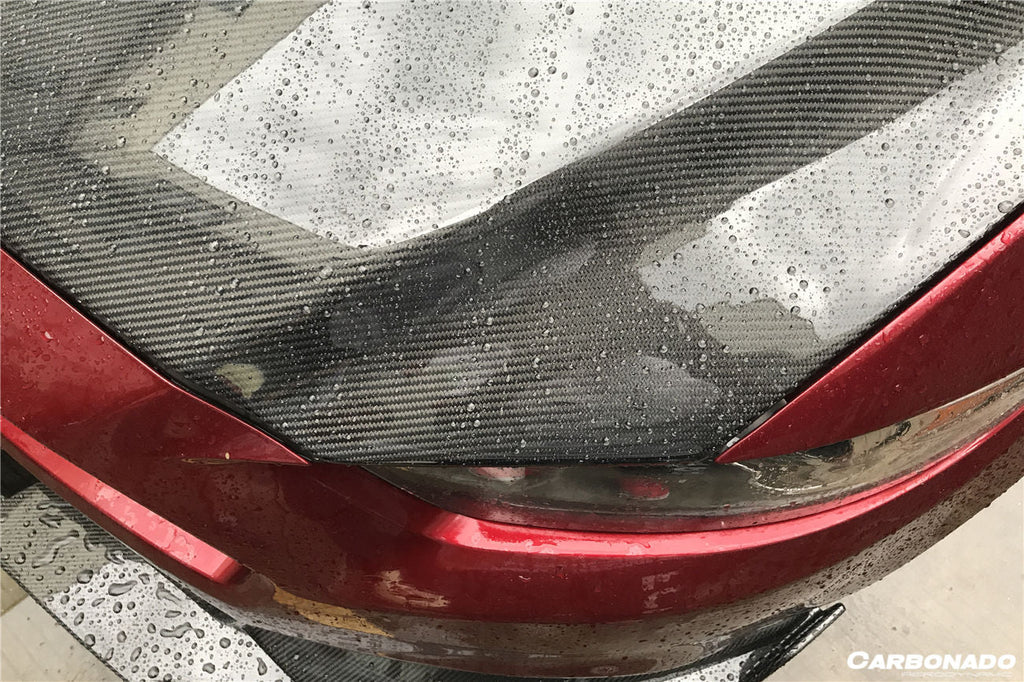 2014-2017 Ford Mustang  GT/V6 TRU Style Carbon Fiber Hood - Carbonado