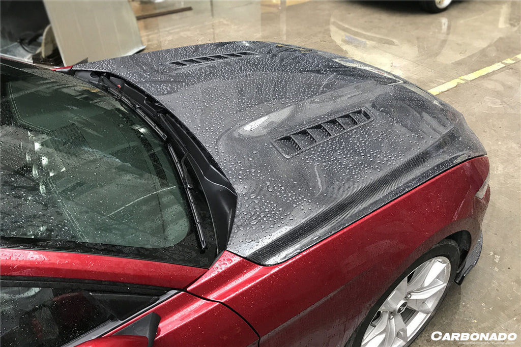2014-2017 Ford Mustang  GT/V6 TRU Style Carbon Fiber Hood - Carbonado